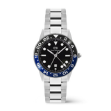 Daniel Wellington - Iconic GMT Link Black Blue Ceramic Bezel Silver