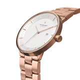 NordGreen - Philosopher White & Rose Gold Link Watch