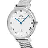Daniel Wellington - Petite Roman Numerals Date Silver