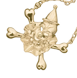 Karen Walker 9ct Yellow Gold Clown & Skull Pendant