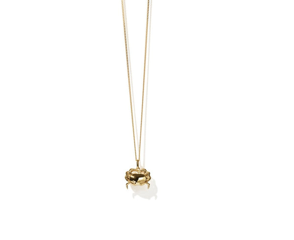 Meadowlark - Crab Charm Necklace Gold Plated