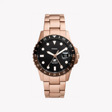 Fossil - Men's GMT Watch In Rose Gold-plated stainless