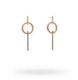 Diva - Eclisse Orbita Earrings sterling silver rose gold plated