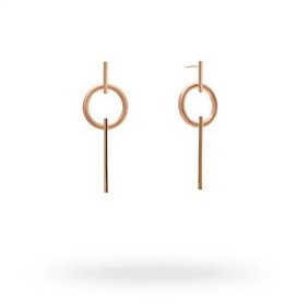 Diva - Eclisse Orbita Earrings sterling silver rose gold plated