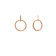Diva - Eclisse Orbita Earrings sterling silver rose gold plated