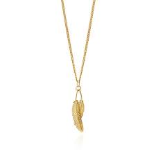 Boh Runga - Duo Miromiro Feather Pendant Gold Plated