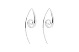 Najo - Silver Tapered Curl Earrings