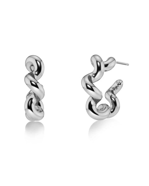 Edblad -  Spiral Hoops Large Silver