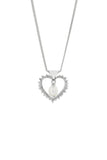Karen Walker - Flaming Heart Necklace with Fresh Water Pearl Silver