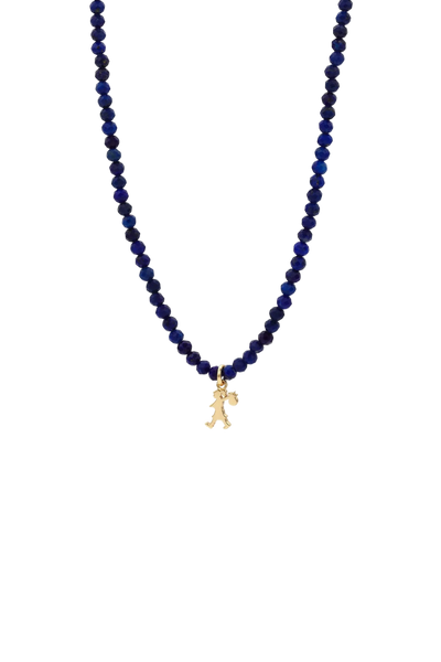 Karen Walker - Lapis Runaway Girl Necklace Gold Plated