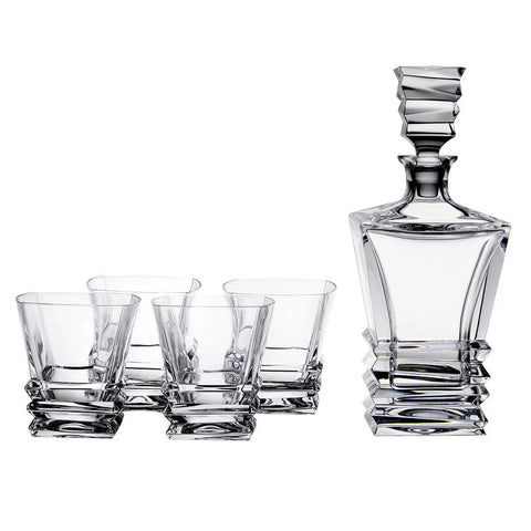 Royal Doulton - Prism Decanter & 4 Tumbler Set