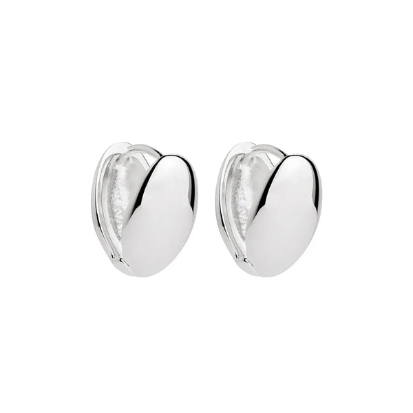 Najo - Ovolo Silver Huggie Earrings