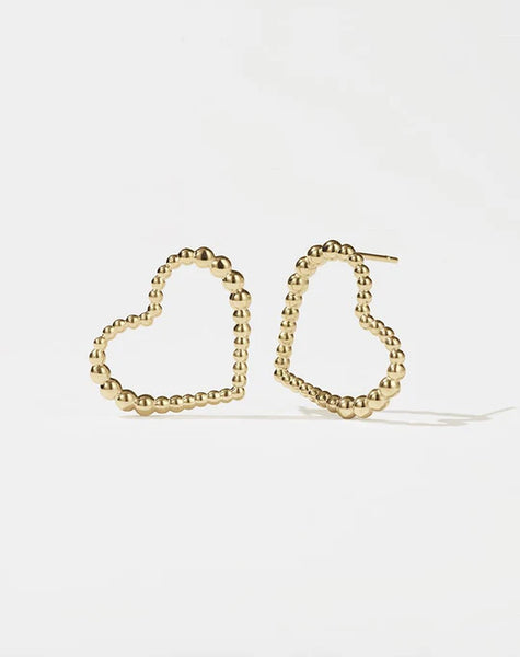 Meadowlark - Fizzy Heart Earrings Medium GP