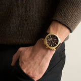 Fossil - Machine Gold/Brown Leather Watch