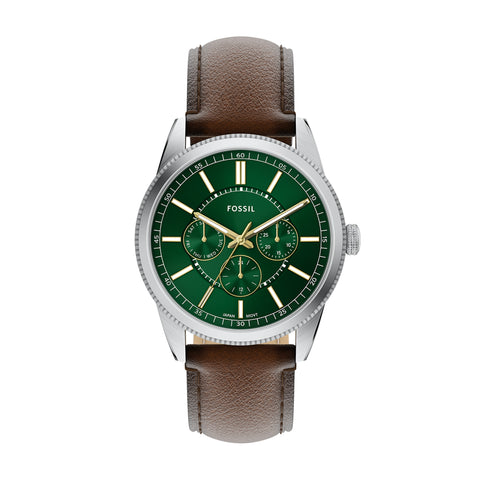 Fossil - Pearson Men's Brown Strap Green Face Watch