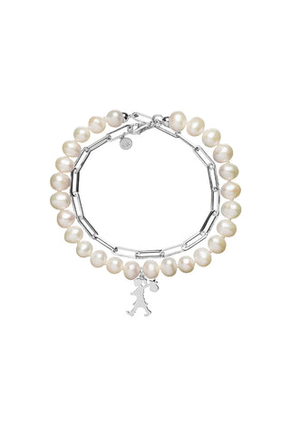 Karen Walker - Girl with all the Pearls and Chain Bracelet Silver
