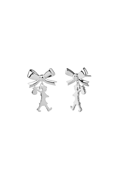 Karen Walker - Girl with the Bow Earrings Silver