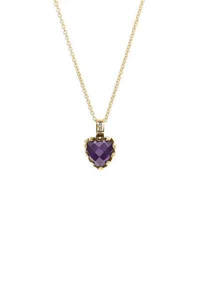 Stolen Girlfriends - Love Claw Necklace Amethyst Gold Plate