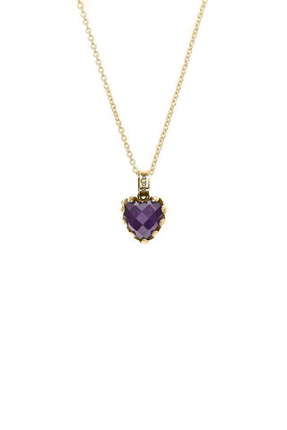 Stolen Girlfriends - Love Claw Necklace Amethyst Gold Plate