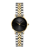 Rosefield - Small Edit Black Gold Silver Duotone Bracelet Watch