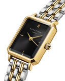 Rosefield - Octagon XS Black Gold Silver Duotone Bracelet Watch