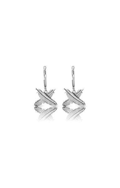 Boh Runga - Feather Kisses Huggies Sterling Silver