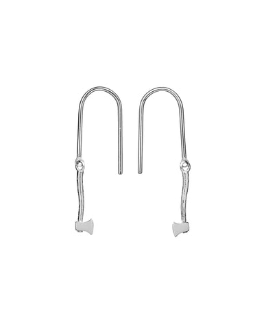 Karen Walker - Mini Axe Earrings Silver