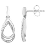 Brent Weatherall - 9ct White Gold Diamond Set Hanging Earring