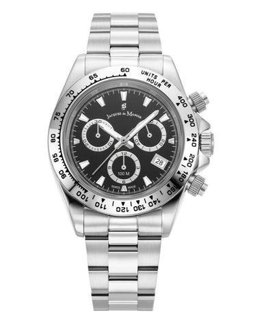 Jacques du Manoir - Phoenix Chrono Men's Watch Black & Silver