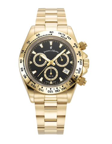 Jacques du Manoir - Phoenix Chrono Men's Watch Gold &Black