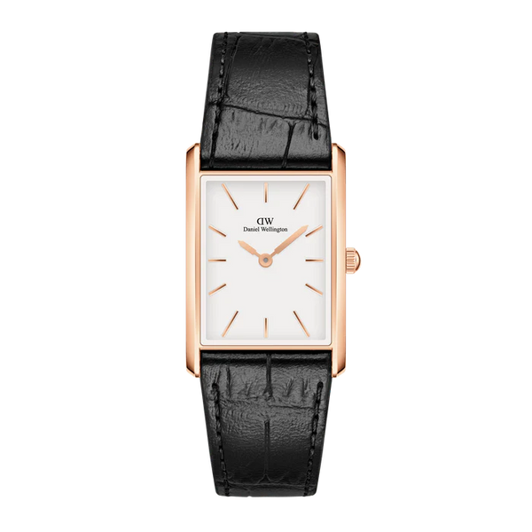 Daniel Wellington - Bound Black Rose Gold/White Crocodile Watch