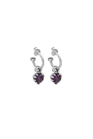 Stolen Girlfriends - Love Claw Earrings Amethyst