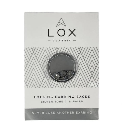Lox Secure Earring Backs - Silver