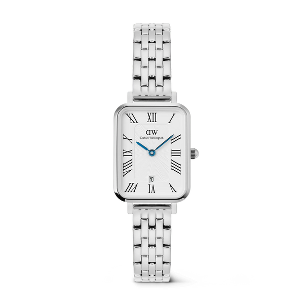 Daniel Wellington - Quadro Roman Numerals Date 5-link Silver