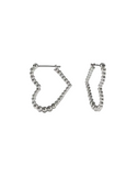 Meadowlark - Fizzy Heart Hoops Silver