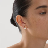 Najo - Yellow Gold Plated Earrings With Freshwater Pearl