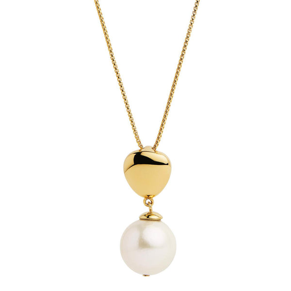 Najo - Yellow Gold Plated Freshwater Pearl Pendant