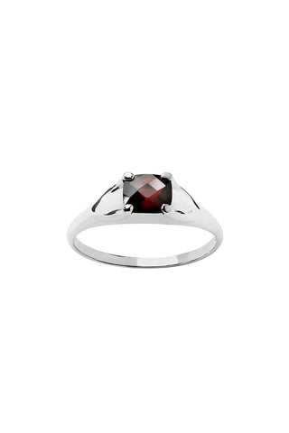 Karen Walker - Mini Chequerboard Ring Garnet