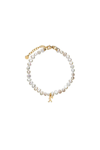 Karen Walker - Mini Girl with Pearls Bracelet Gold Plated