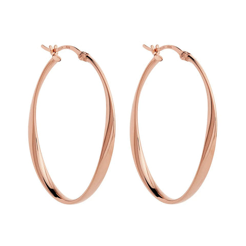 Najo - Cinta Large Hoop Earrings Rose Gold