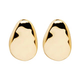 Najo - Pebblestone Stud Earrings Gold Plated