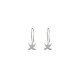 Boh Runga - Silver Petite Feather Kisses Hook Earrings