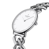 NordGreen - SIlver Link Watch 28mm White Dial