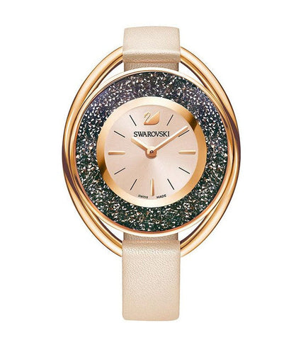 Swarovski Watches - Crystalline Oval Beige & Rose Gold Watch