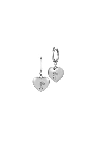 Karen Walker - Runaway Heart Earrings Silver