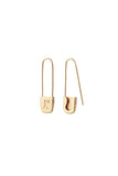 Karen Walker - Runaway Safety Pin Earrings Gold Plated