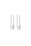 Karen Walker - Runaway Safety Pin Earrings Sterling Silver