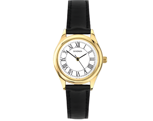 Sekonda - Evans White Dial With a Gold Case & Black Strap