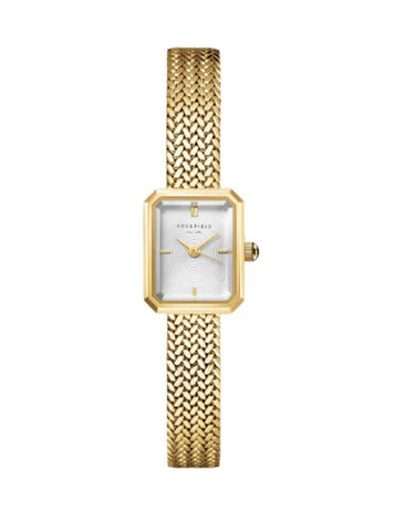 Rosefield - Mini Octagon White Sunray Dial Stainless Steel Watch