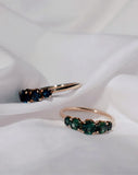 Meadowlark Signature 5 Stone Ring - 9ct Yellow Gold & Green Sapphire